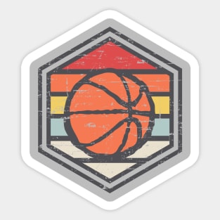 Retro Badge Basketball Sticker